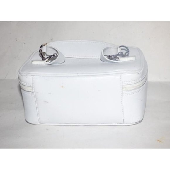 Gucci Vintage White Leather Satchel Train Case Cosmetic Case - Picture 5 of 12